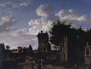 Jan van der Heyden Imagine in the cities and towns the Arc de Triomphe oil